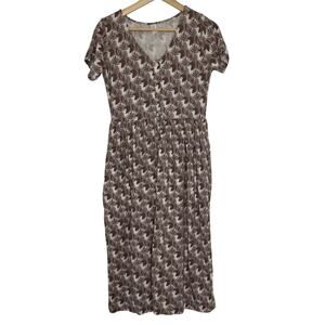 Kate Quinn Women's Pinecone Print Soft Dress size M